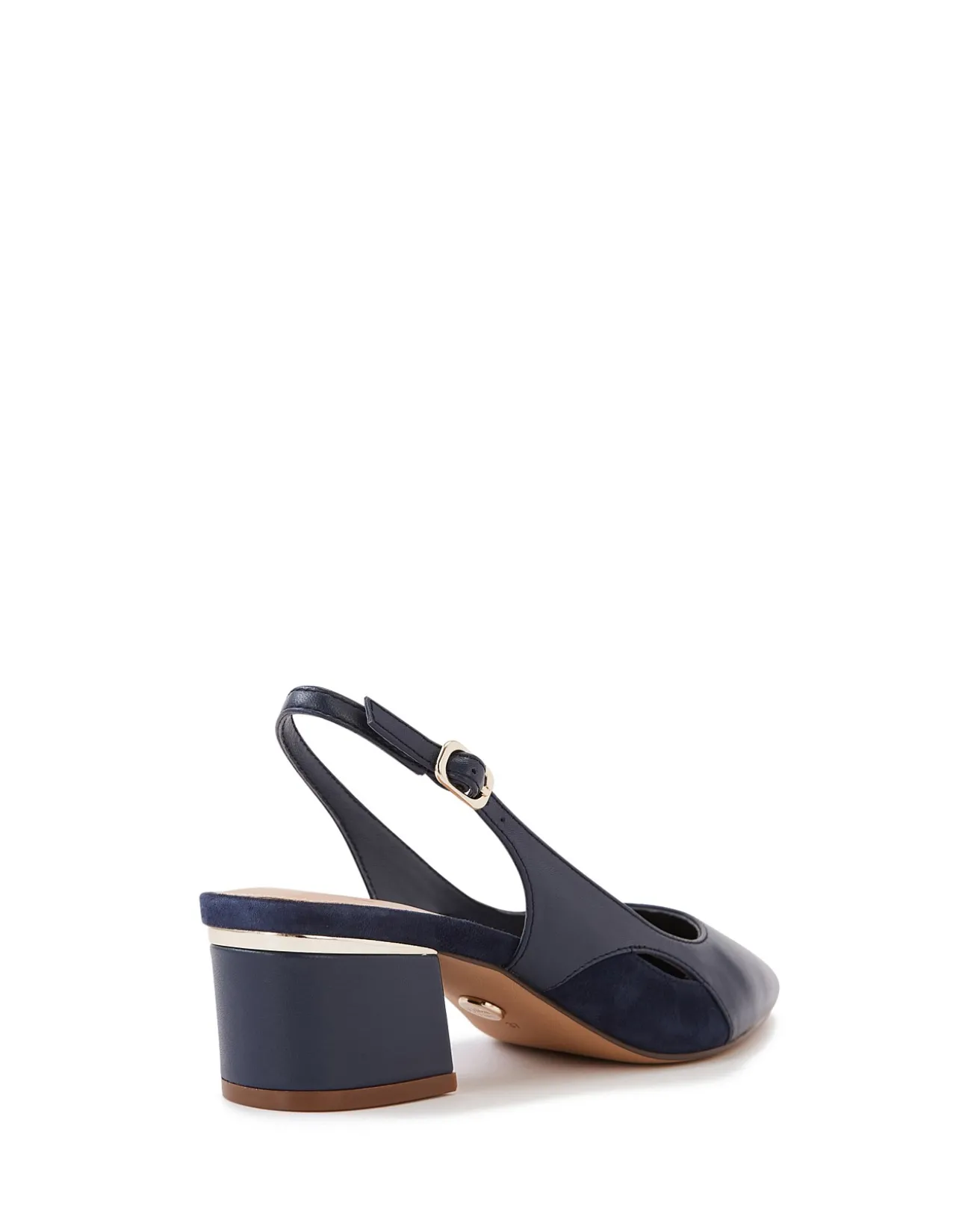 Gisela Dark Navy Leather Slingback