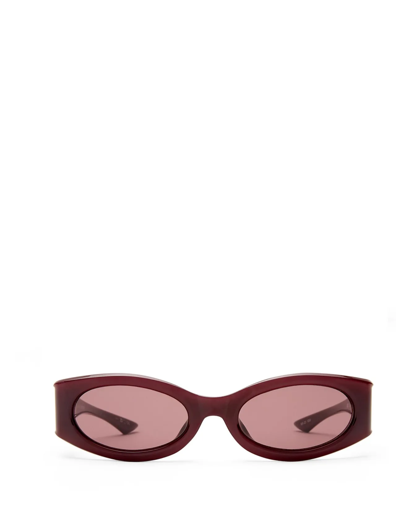 GLACIEM BURGUNDY WRAP SMOKEY BROWN MONO SUNGLASSES