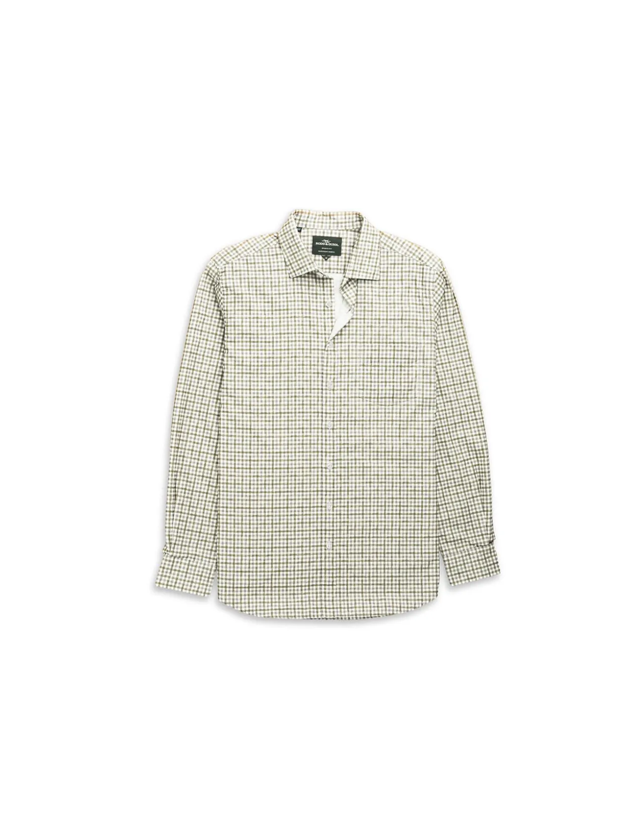 GLEDKNOWE LONG SLEEVE SPORTS FIT SHIRT - OLIVE