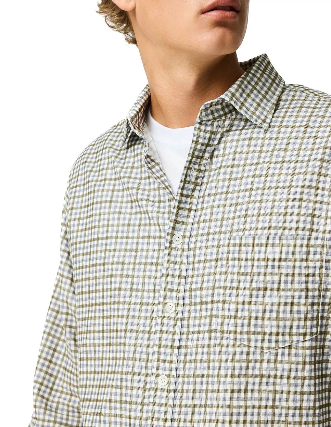 GLEDKNOWE LONG SLEEVE SPORTS FIT SHIRT - OLIVE