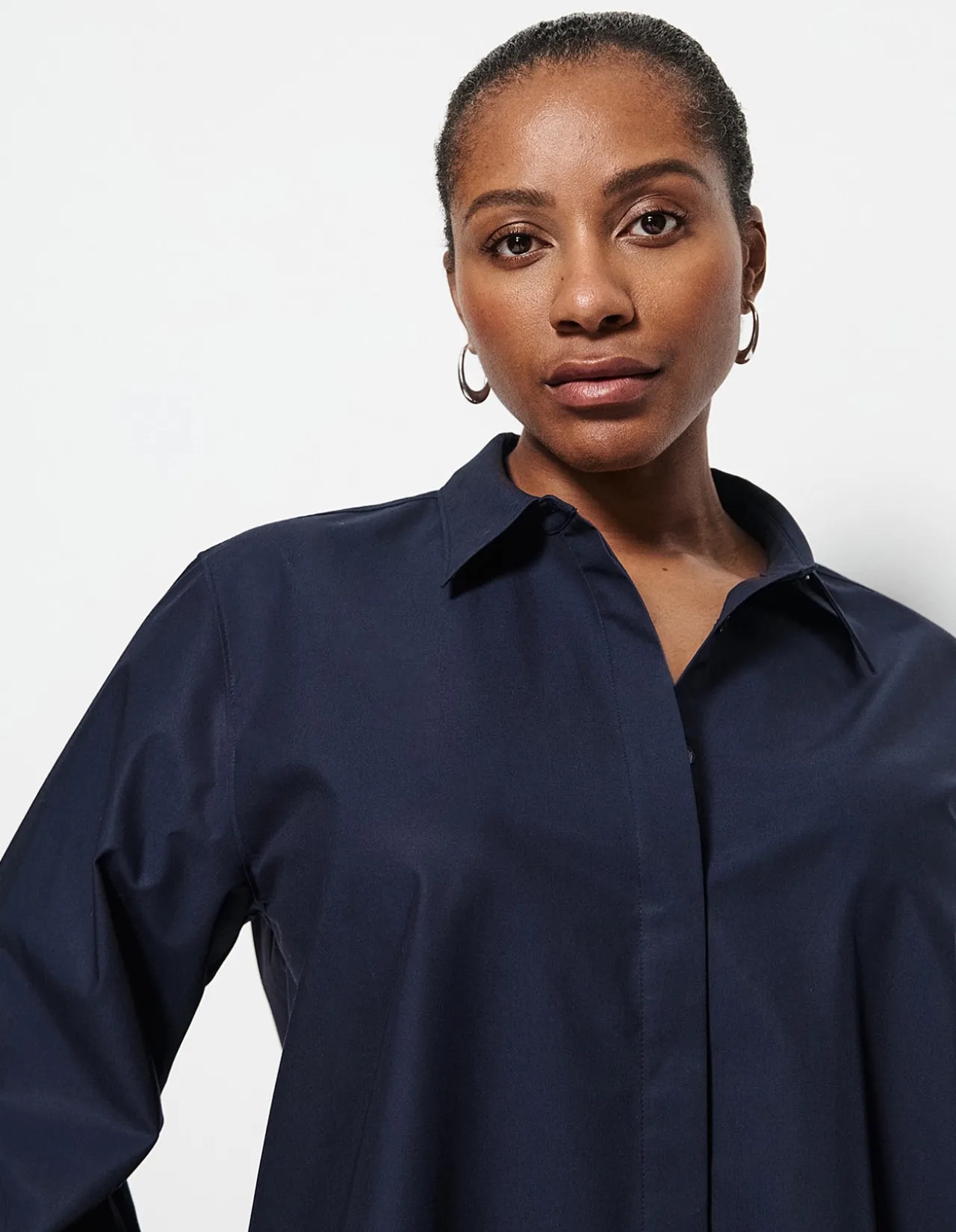 GOOD EARTH COTTON DEMI SHIRT