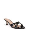 Gracie Black Patent Leather Kitten Heel Mule