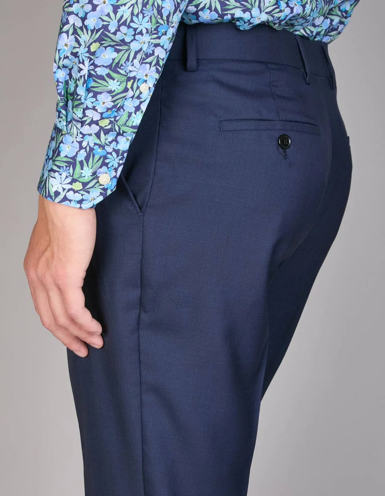 Grant Subtle Check Super 110 Trouser