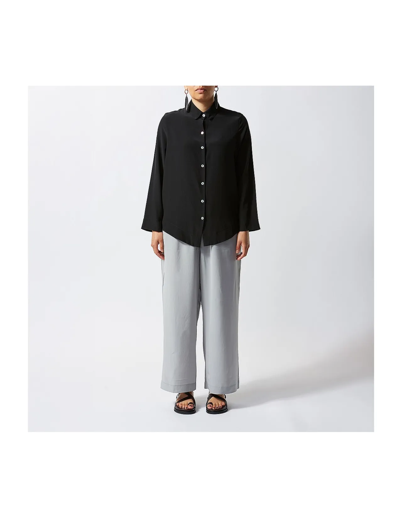 Grey Wide Leg Pant