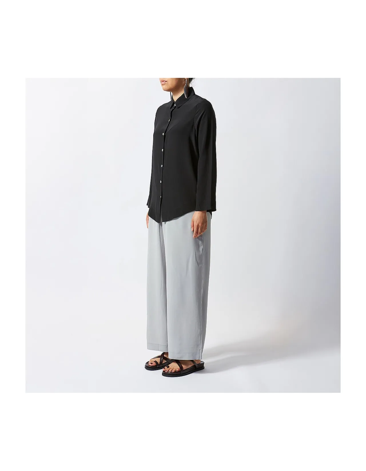 Grey Wide Leg Pant
