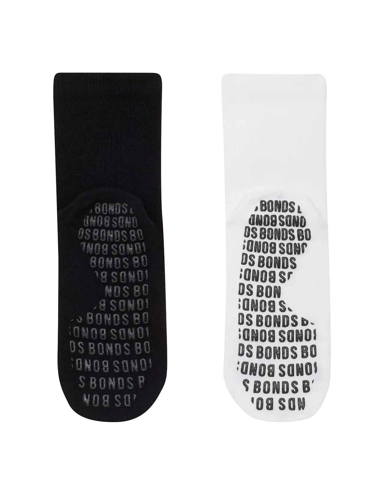 Grip Half Crew Non Slip Studio Socks 2 Pack