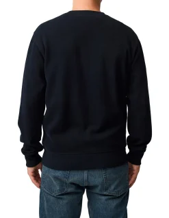 GUNN CREW NECK SWEAT - DEEP SEA