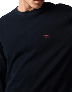 GUNN CREW NECK SWEAT - DEEP SEA