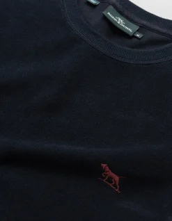 GUNN CREW NECK SWEAT - DEEP SEA