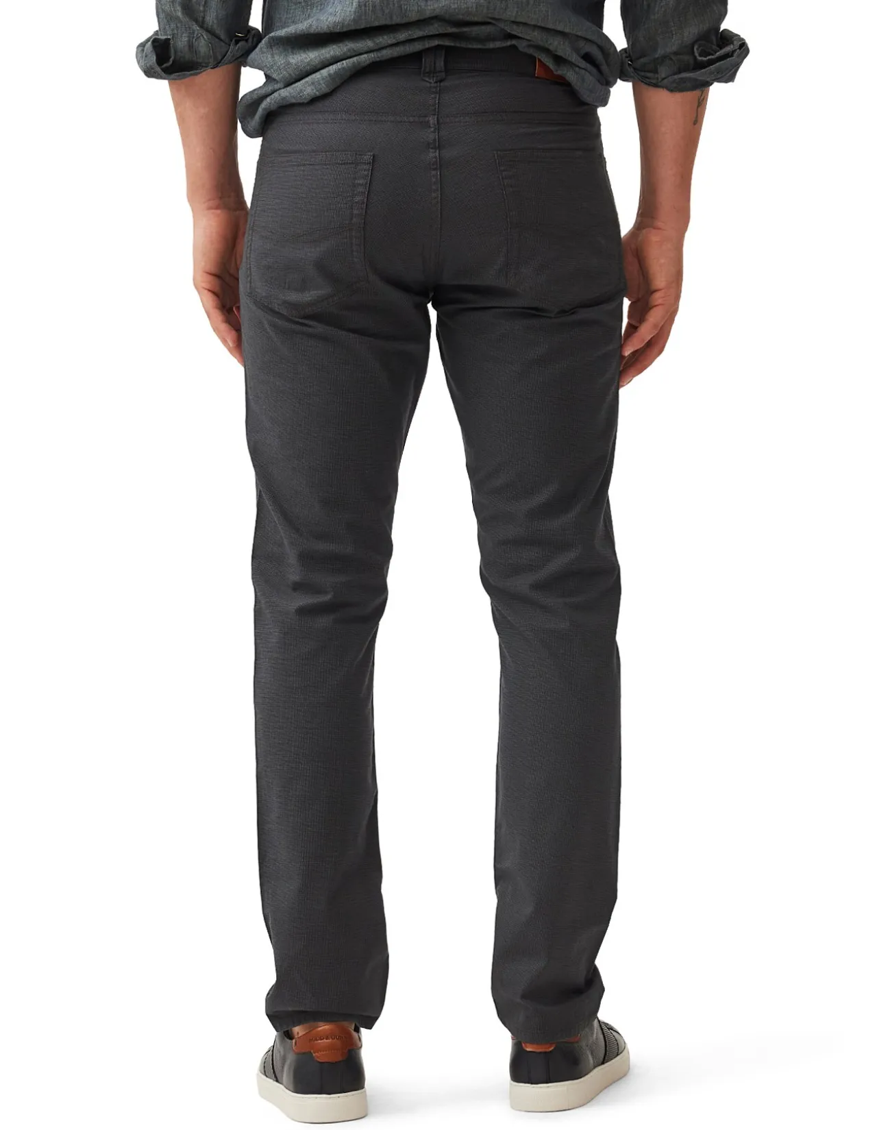 Gunn Straight Fit Micro Textured Cotton Jeans