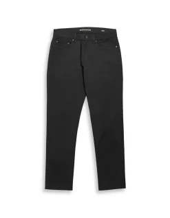 Gunn Straight Fit Micro Textured Cotton Jeans