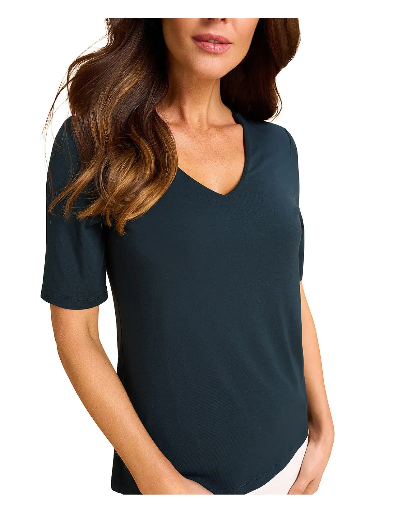 Half Sleeve V-Neck T-Shirt Ink