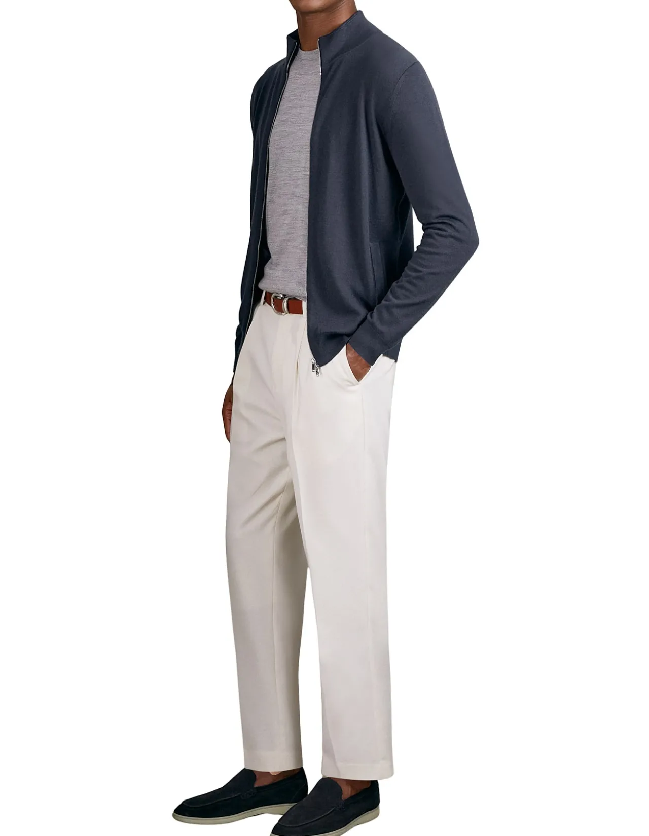 Hampshire Zip Through Funnel Neck Cardigan