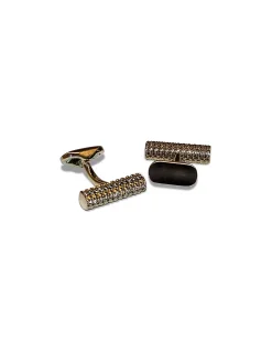 Handmade Italian Textured Bar Cufflinks