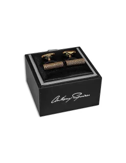 Handmade Italian Textured Bar Cufflinks
