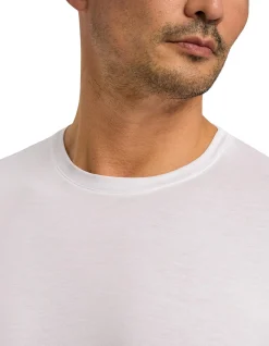 HANRO WHITE SHORT SLEEVE SHIRT