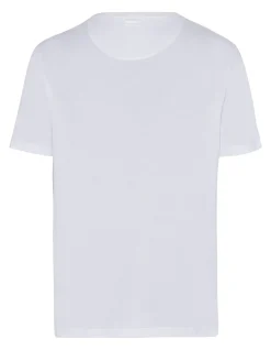 HANRO WHITE SHORT SLEEVE SHIRT