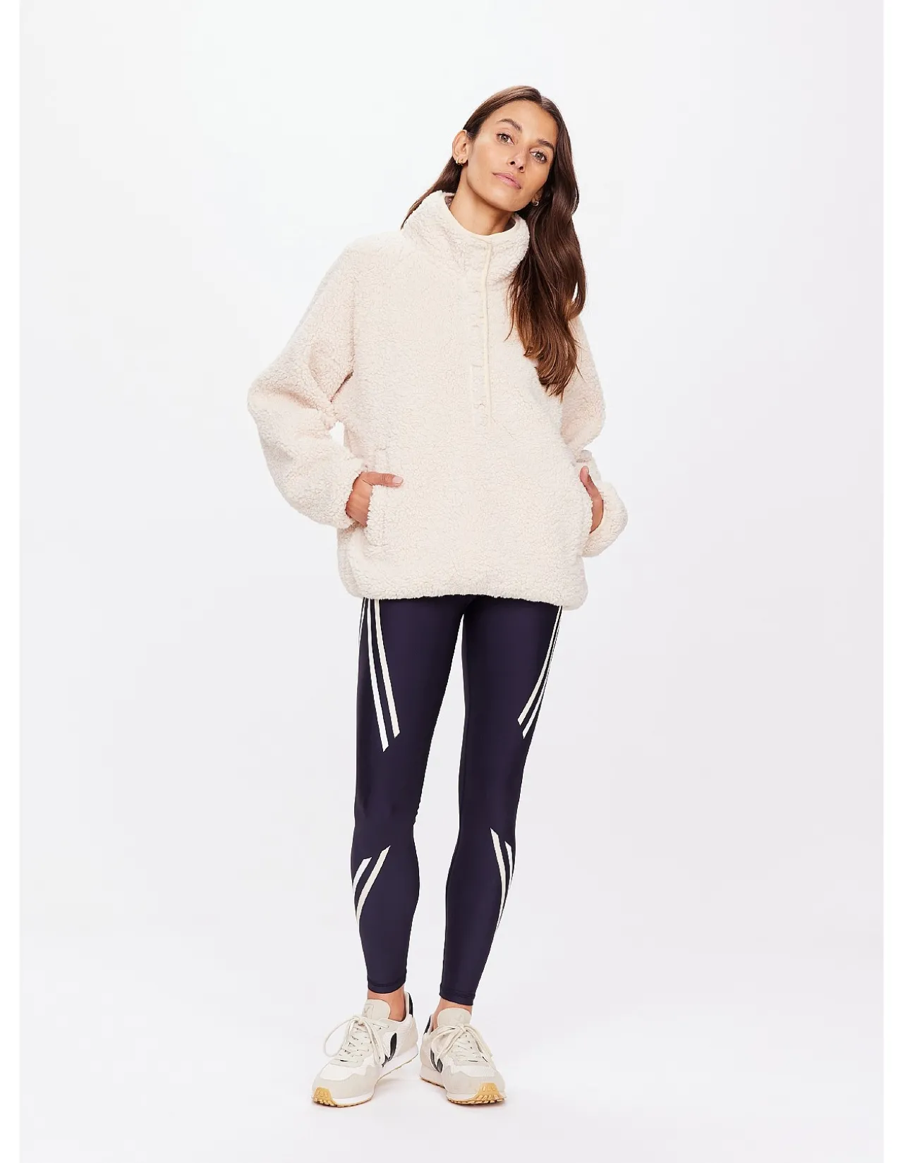 Harlow Recycled Fleece Quarter Snap Pullover
