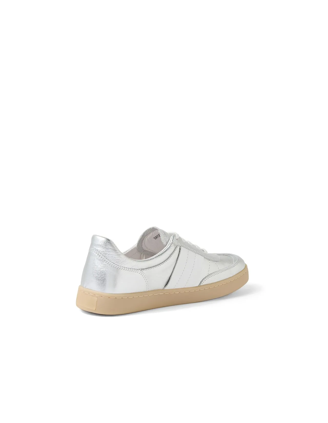 Harvey Metallic Leather Lace Up Trainers