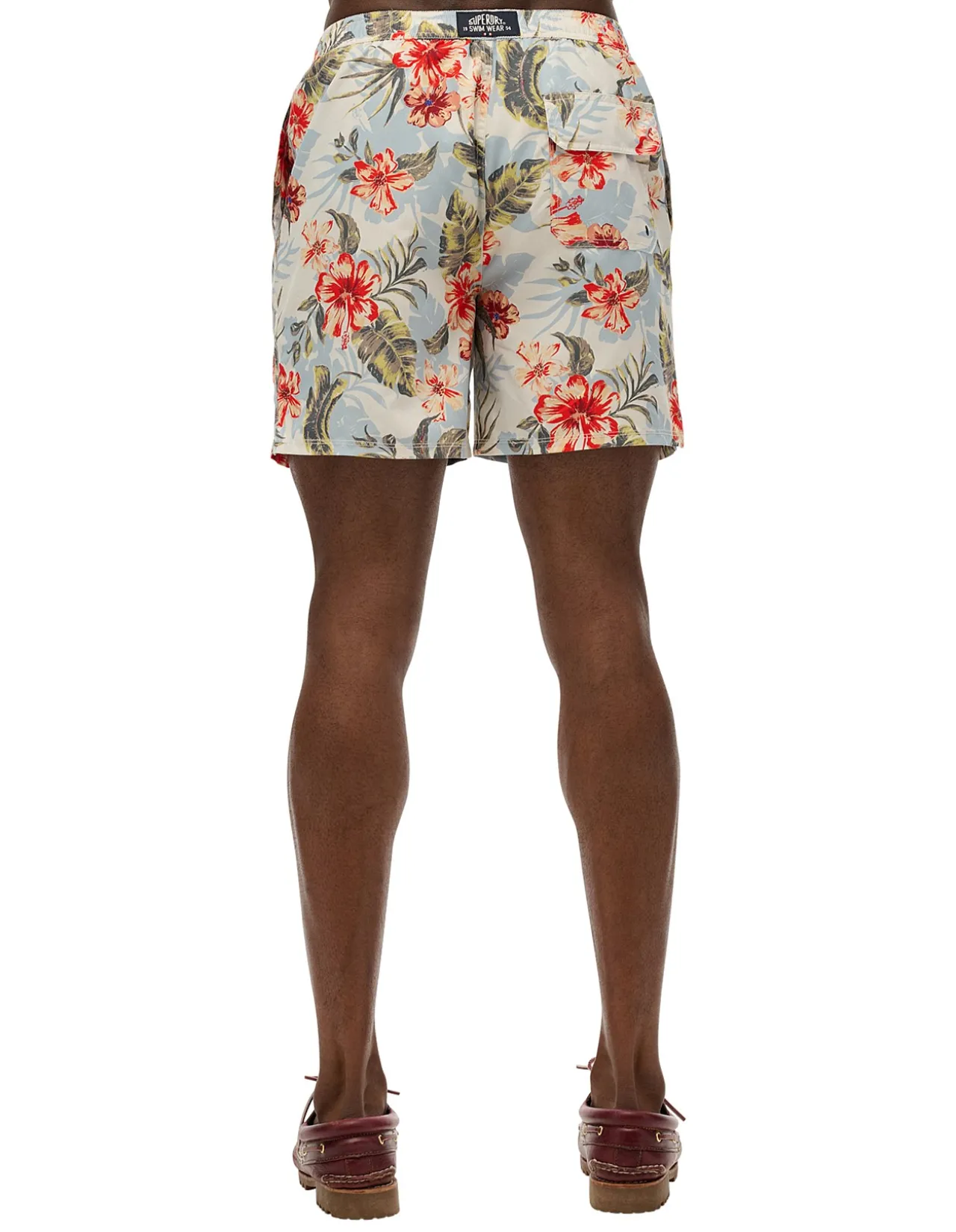 Hawaiian Print 17 Swim Short