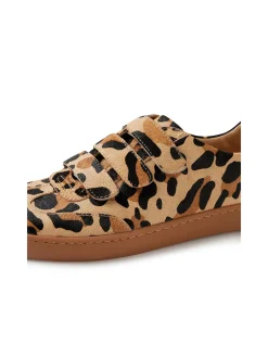 Hayea Leopard Strap Leather Sneakers