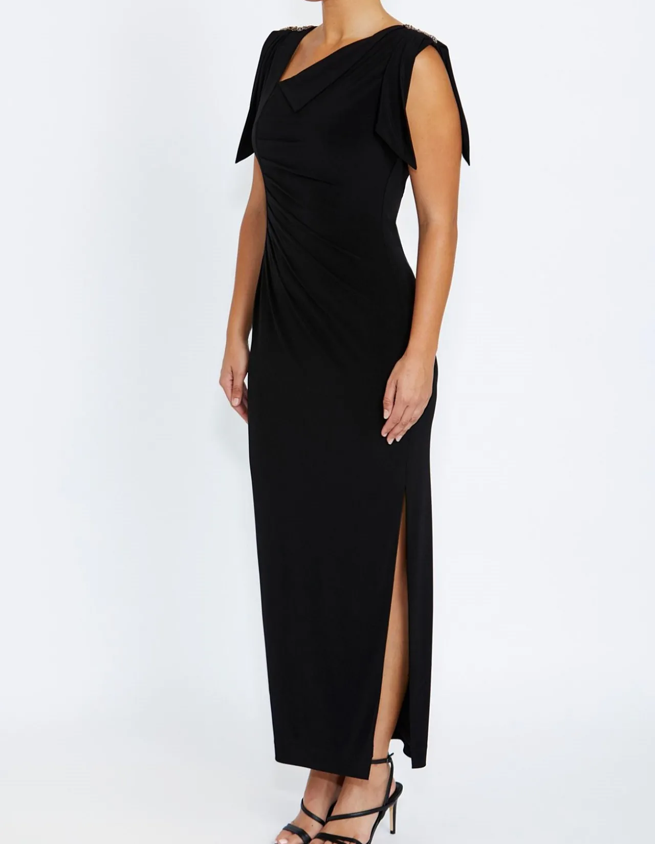 HEBE BLACK JERSEY GOWN