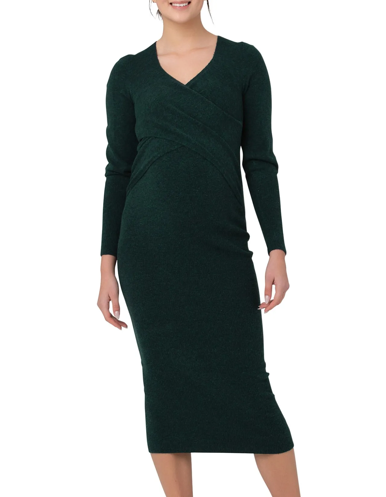 Heidi Nursing Knit Dress Forest