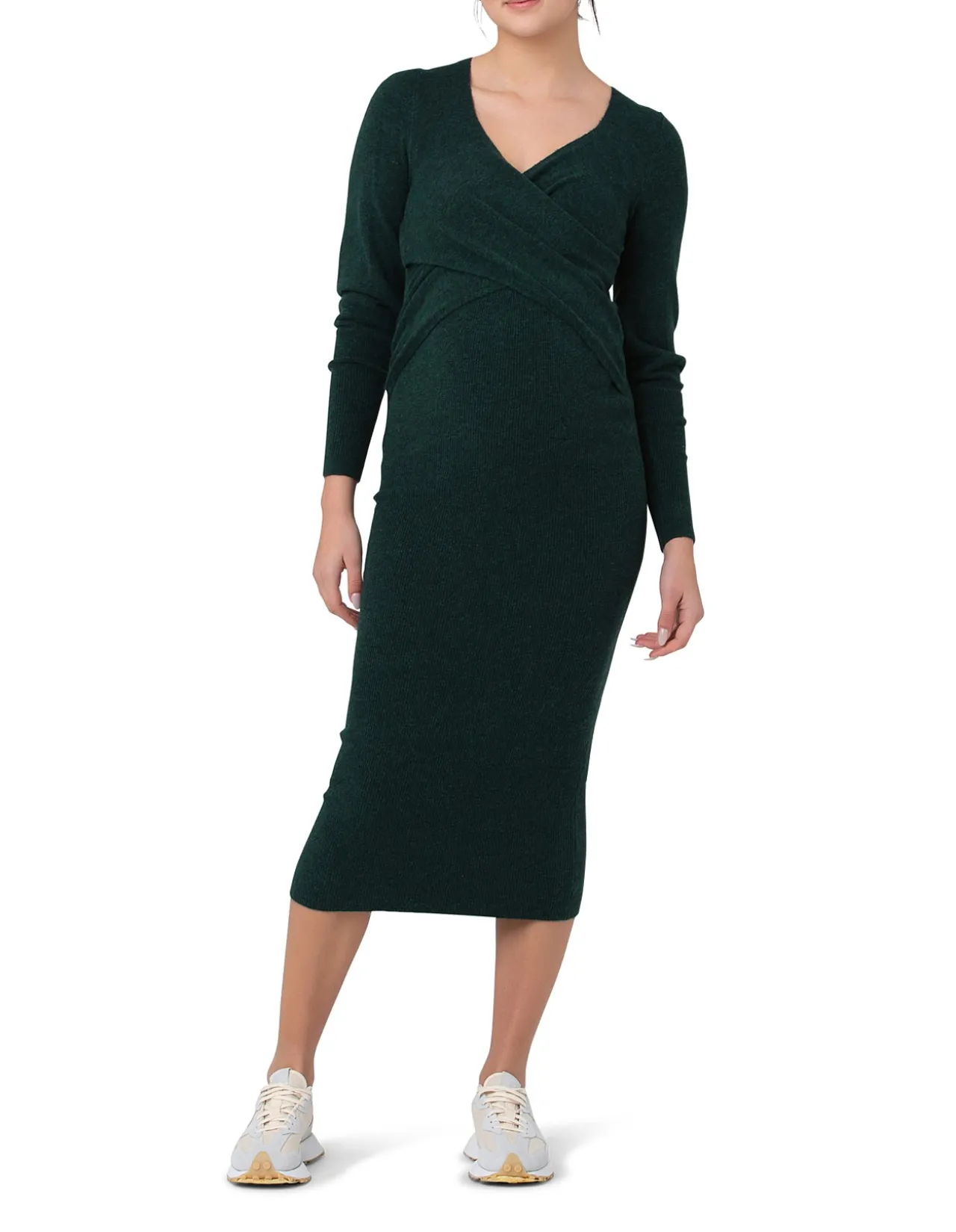 Heidi Nursing Knit Dress Forest