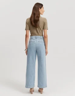 High Rise Wide Comfort Stretch Wide Leg Jeans