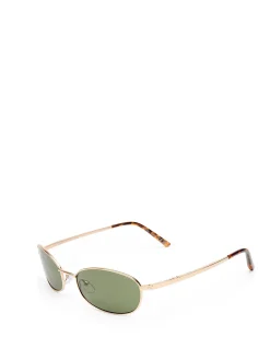 HIGH BEAM GOLD / AMBER TORT OVAL SUNGLASSES