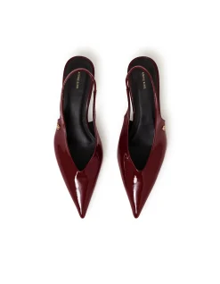 HILDA PATENT SLINGBACK PUMPS