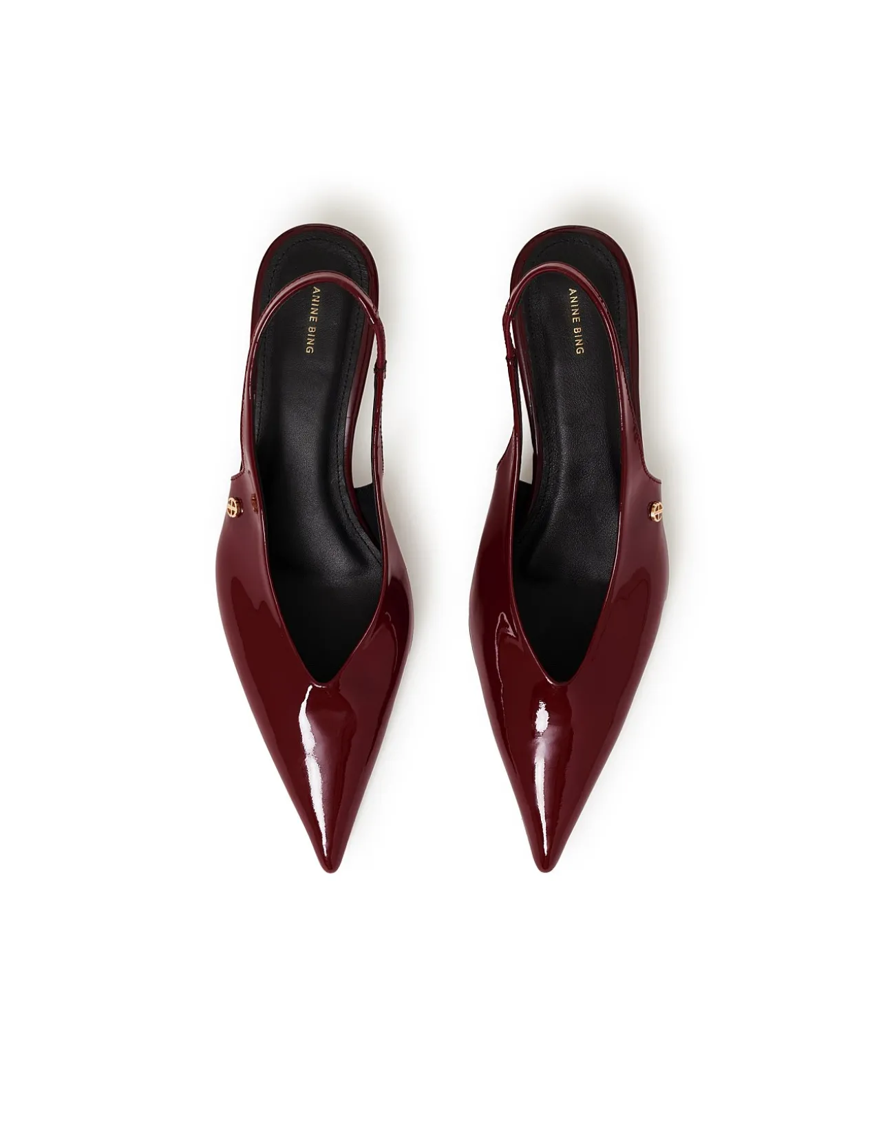 HILDA PATENT SLINGBACK PUMPS