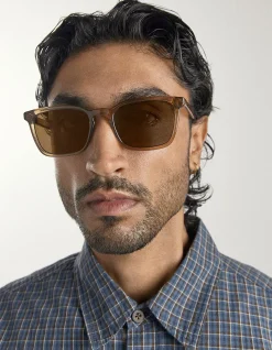 HKG WALNUT SUNGLASSES BROWN LENS