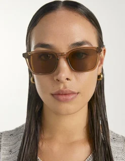 HKG WALNUT SUNGLASSES BROWN LENS