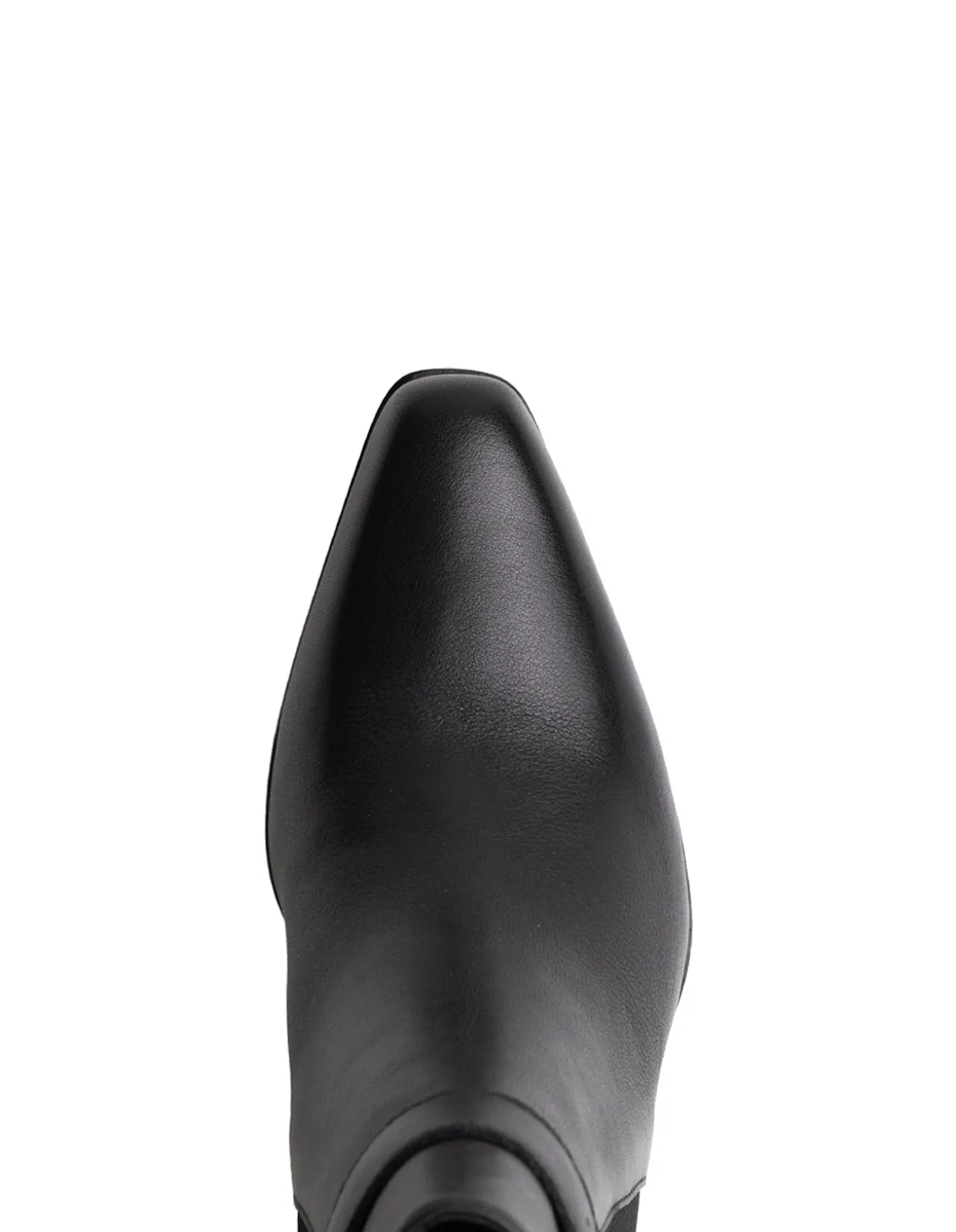 Holli Black Leather Ankle Boot