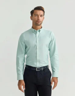 HOLLOWAY OXFORD WEAVE COTTON SHIRT
