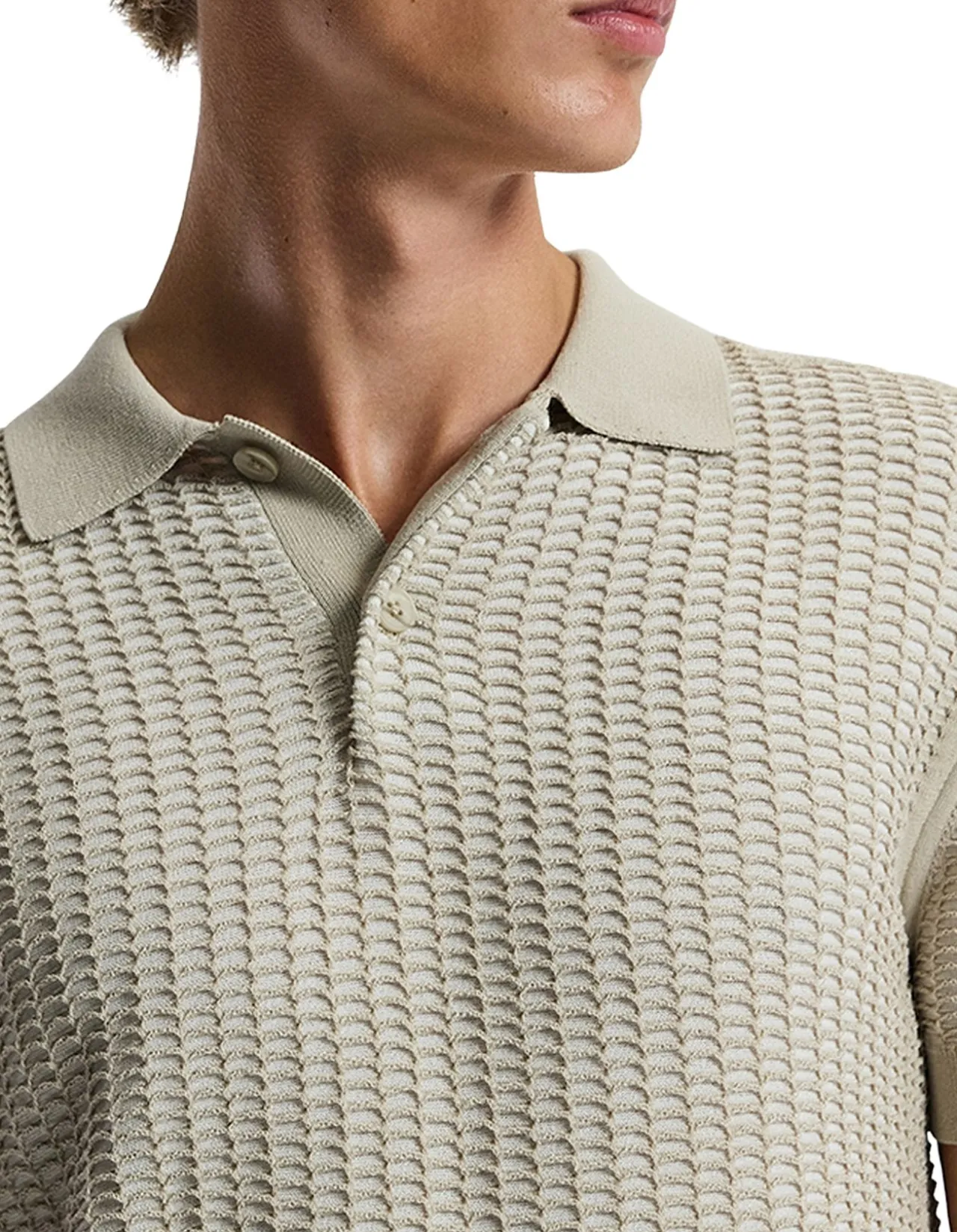 HONEYCOMB KNIT POLO