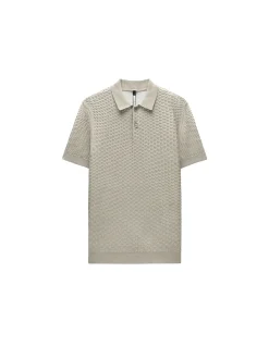 HONEYCOMB KNIT POLO