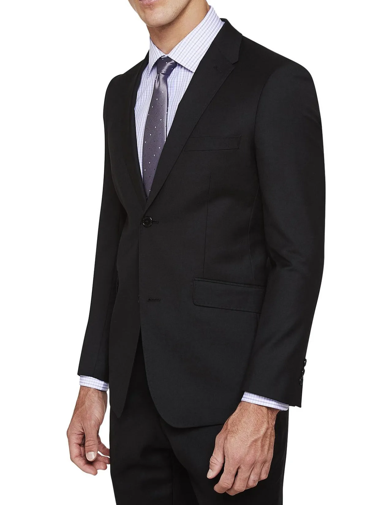 Hopkins Wool Suit Jacket Black