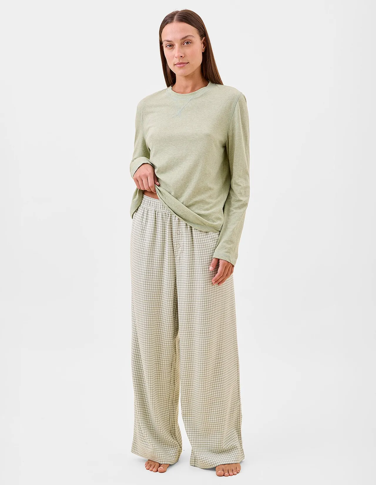 Houndstooth Full Length Pant