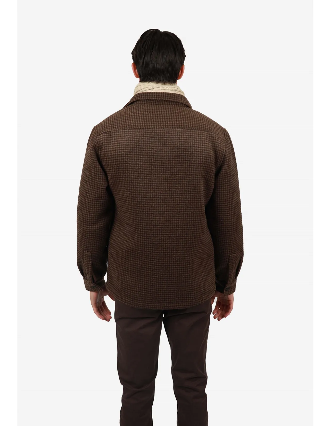 HOUNDSTOOTH WOOL BLND JACKET