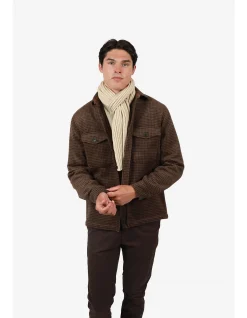HOUNDSTOOTH WOOL BLND JACKET