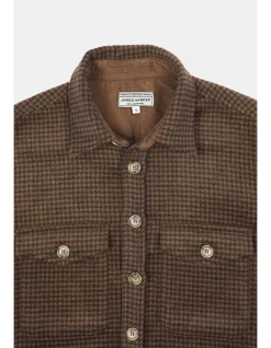 HOUNDSTOOTH WOOL BLND JACKET