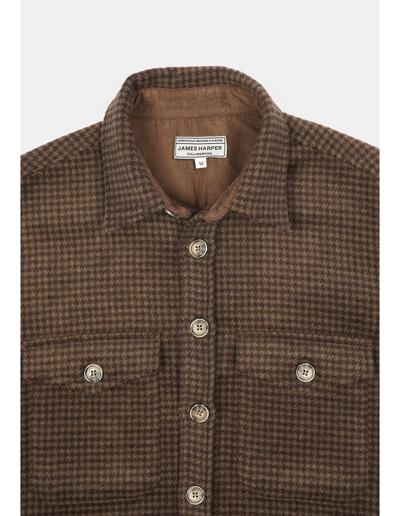 HOUNDSTOOTH WOOL BLND JACKET
