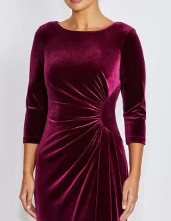 HUXLEY DARK BERRY VELOUR GOWN