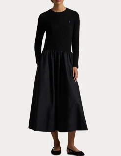 HYBRID CABLE SWEATER DRESS