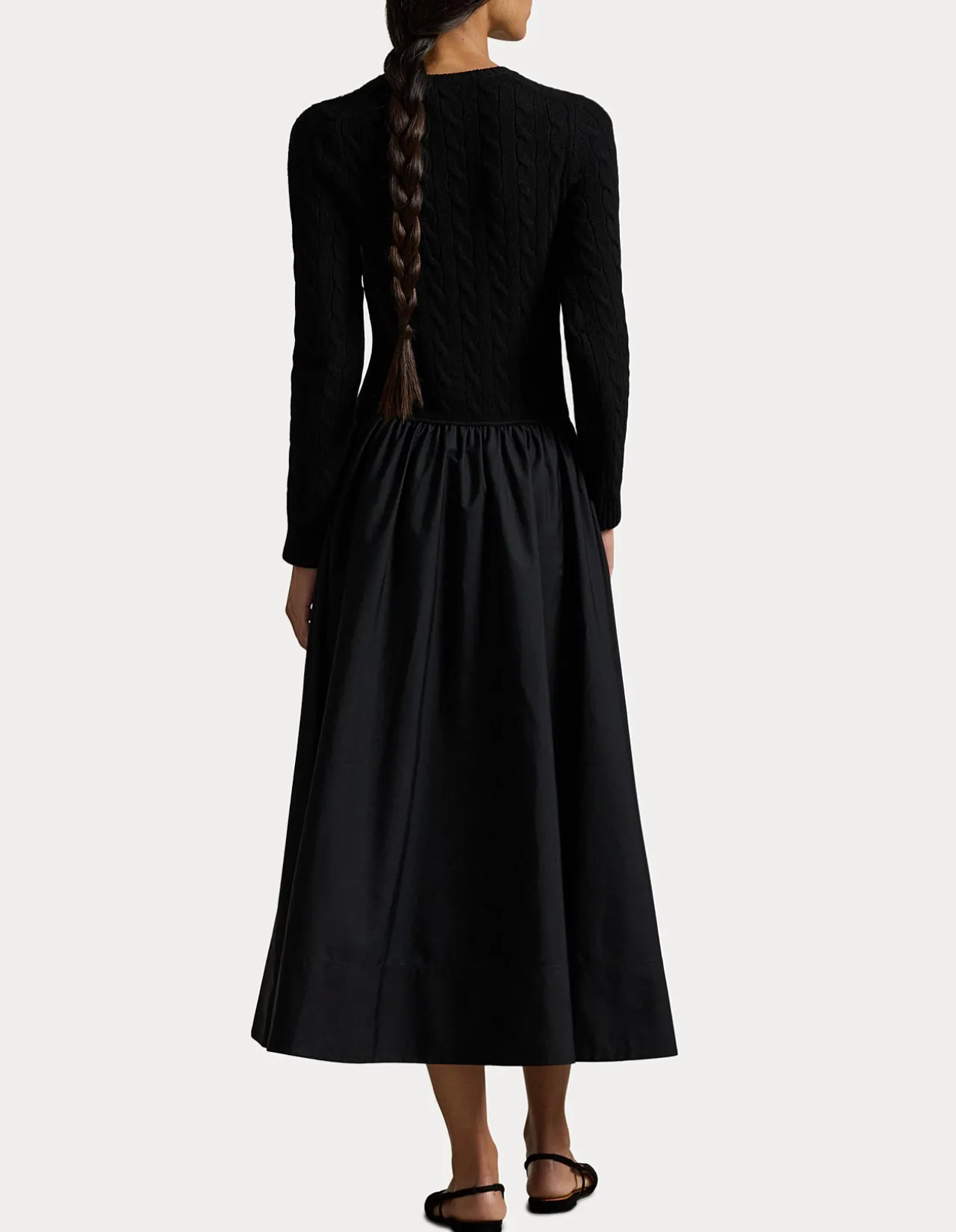 HYBRID CABLE SWEATER DRESS