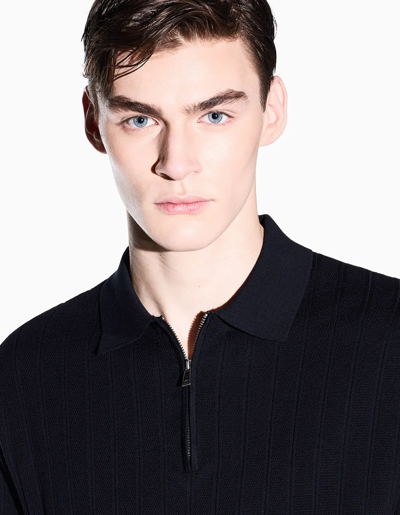 Ibiza Zip Neck Knit Polo