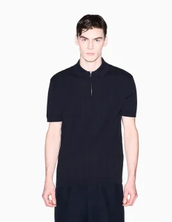 Ibiza Zip Neck Knit Polo