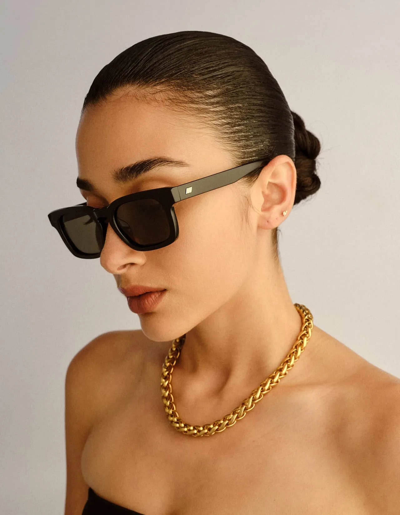 ICEBERG + BLACK SQUARE KHAKI MONO POLARIZED SUNGLASSES